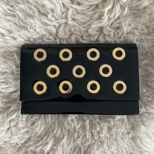 Vintage black patent leather purse